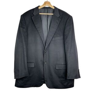 Raffaele Caruso Loro Piana 100% Cashmere Black Blazer Sport Coat IT 64/US 52R